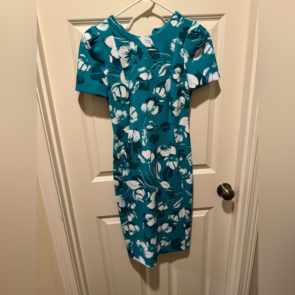 Calvin Klein teal Sheath Dress